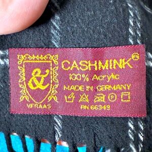 Cashmink Acrylic Scarf Super Soft 64"x11" Made in Germany